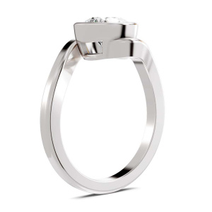 Ava Crest Lab Diamond Ring left view