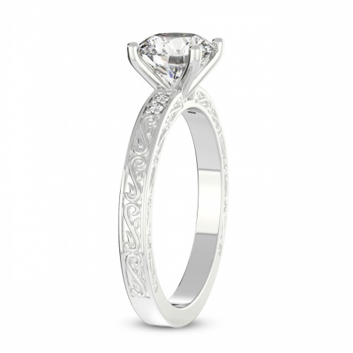 Antique Allure Vintage Lab Diamond Ring left view