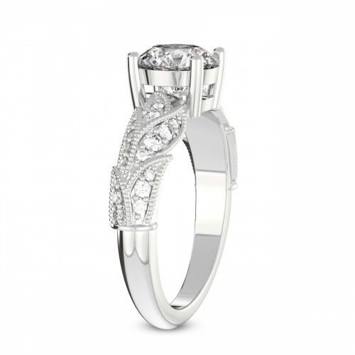Vintage Willow Lab Diamond Ring left view