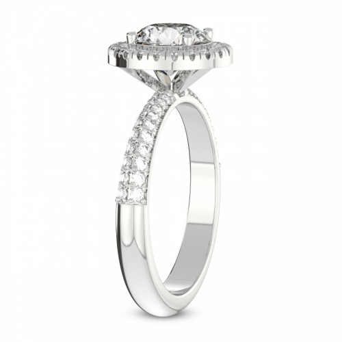 Kathrine Halo Lab Diamond Ring left view