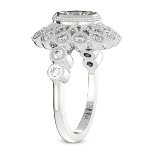 Bloom Vintage Halo Lab Diamond Ring left view