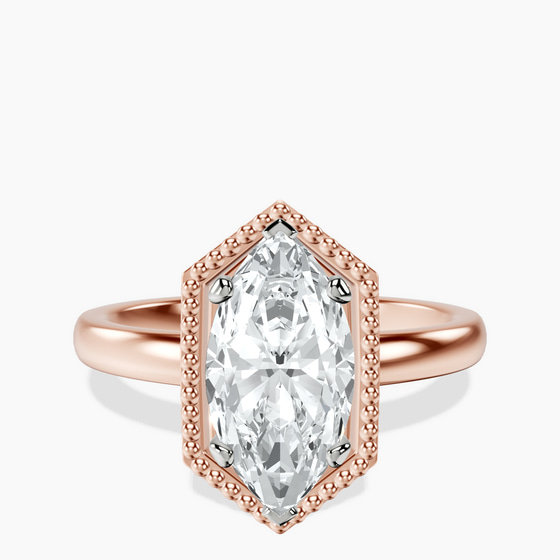 Spectra solitaire Lab Diamond Ring front view