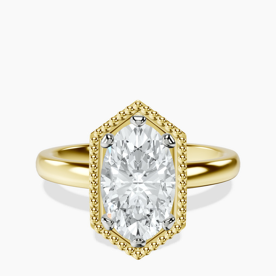 Spectra solitaire Lab Diamond Ring front view