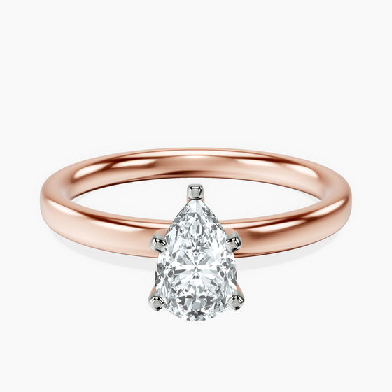 Four Prong Solitaire 2mm Lab Diamond Ring front view