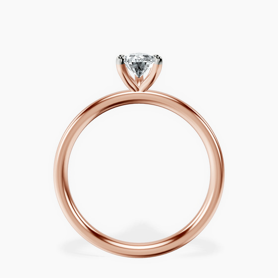 Four Prong Solitaire 2mm Lab Diamond Ring left view