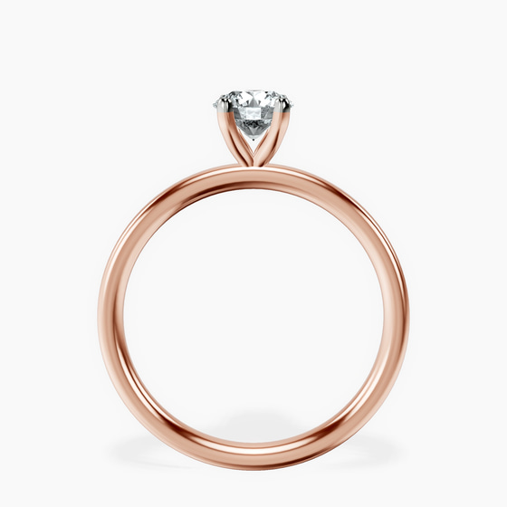 Four Prong Solitaire 2mm Lab Diamond Ring left view
