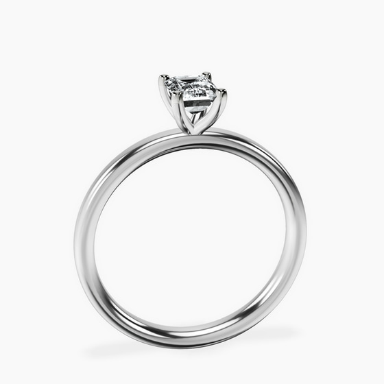 Four Prong Solitaire 2mm Lab Diamond Ring left view