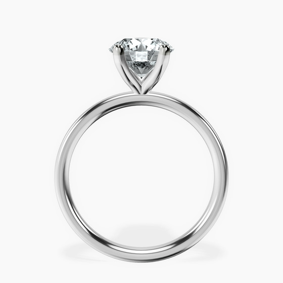 Four Prong Solitaire 2mm Lab Diamond Ring top view