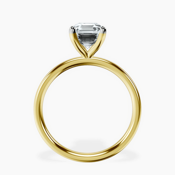 Four Prong Solitaire 2mm Lab Diamond Ring top view