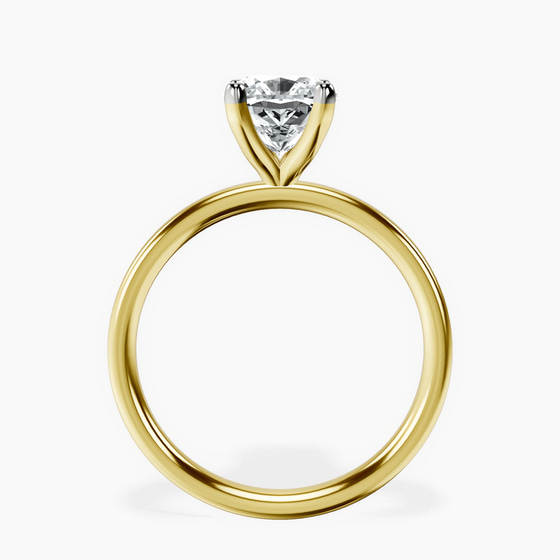 Four Prong Solitaire 2mm Lab Diamond Ring top view