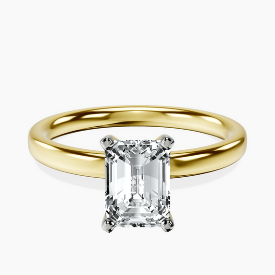 Four Prong Solitaire 2mm Lab Diamond Ring front view