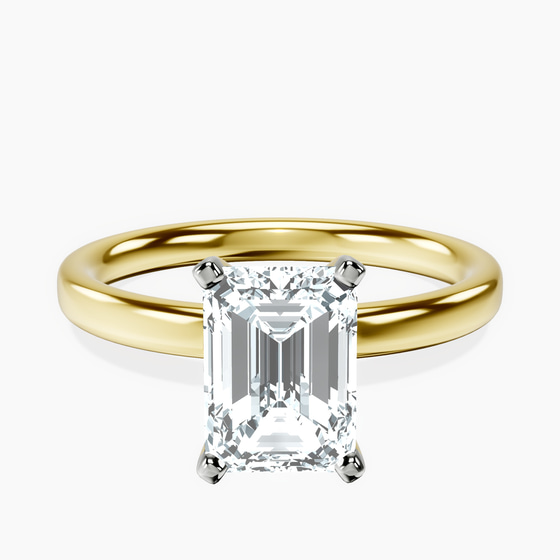 Four Prong Solitaire 2mm Lab Diamond Ring front view