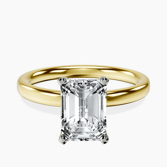 Four Prong Solitaire 2mm Lab Diamond Ring front view