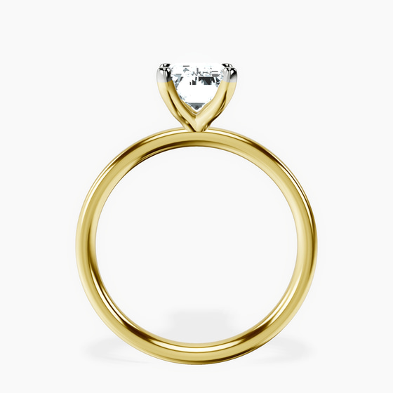 Four Prong Solitaire 2mm Lab Diamond Ring top view