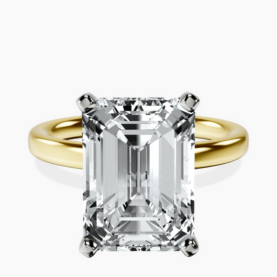 Four Prong Solitaire 2mm Lab Diamond Ring front view