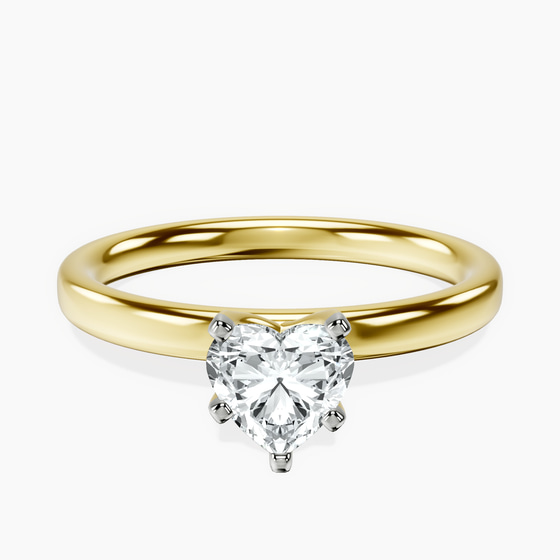 Four Prong Solitaire 2mm Lab Diamond Ring front view
