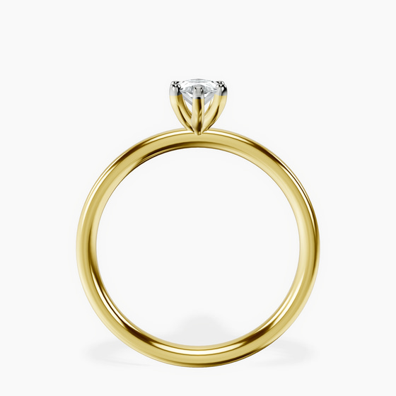 Four Prong Solitaire 2mm Lab Diamond Ring left view