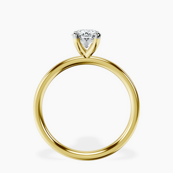 Four Prong Solitaire 2mm Lab Diamond Ring left view
