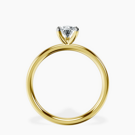 Four Prong Solitaire 2mm Lab Diamond Ring left view