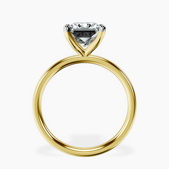 Four Prong Solitaire 2mm Lab Diamond Ring top view