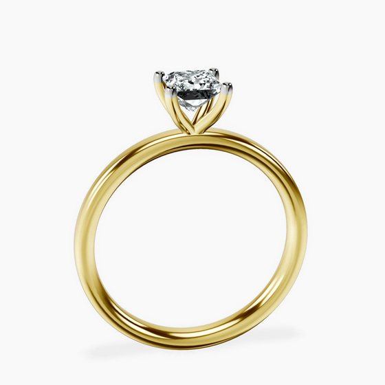 Four Prong Solitaire 2mm Lab Diamond Ring left view