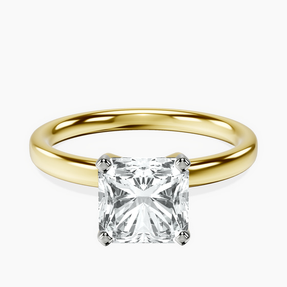 Four Prong Solitaire 2mm Lab Diamond Ring front view