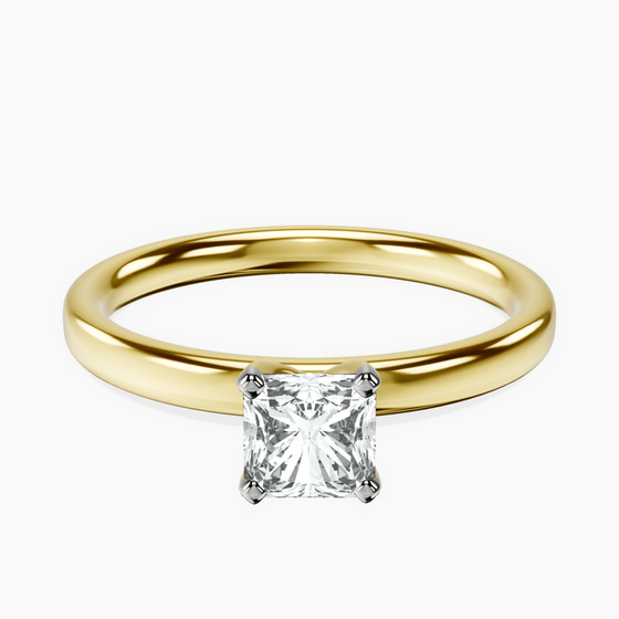 Four Prong Solitaire 2mm Lab Diamond Ring front view