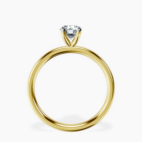 Four Prong Solitaire 2mm Lab Diamond Ring left view