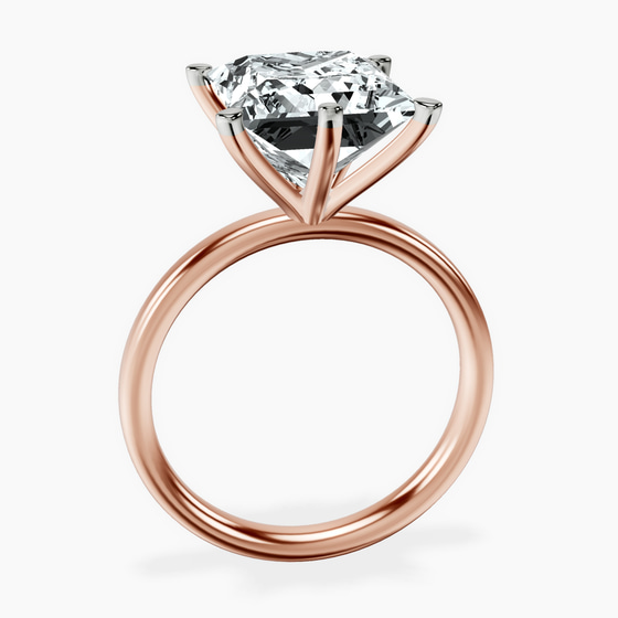 Six Prong Solitaire 2mm Lab Diamond Ring left view