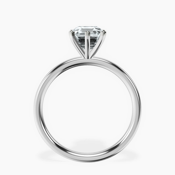 Six Prong Solitaire 2mm Lab Diamond Ring top view