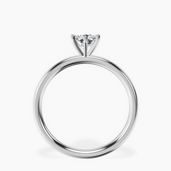 Six Prong Solitaire 2mm Lab Diamond Ring left view