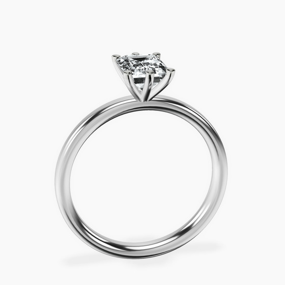 Six Prong Solitaire 2mm Lab Diamond Ring left view