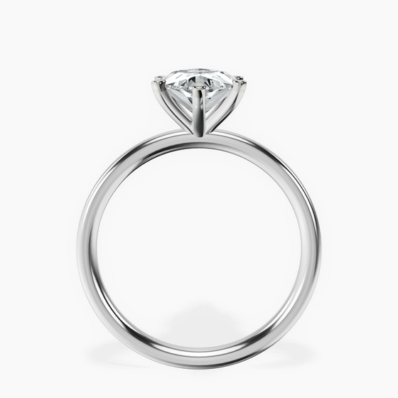 Six Prong Solitaire 2mm Lab Diamond Ring left view