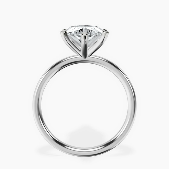 Six Prong Solitaire 2mm Lab Diamond Ring left view