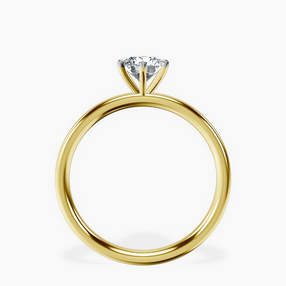 Six Prong Solitaire 2mm Lab Diamond Ring left view