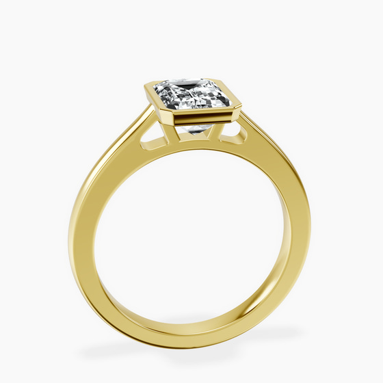 Bezel Set Solitaire Lab Diamond Ring left view
