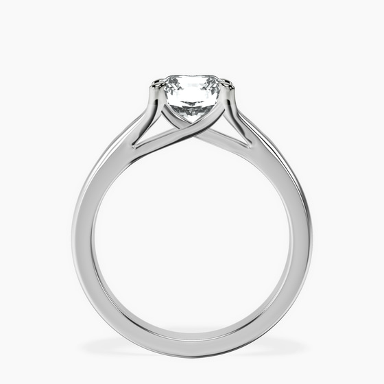 Cathedral Split Shank Solitaire Lab Diamond Ring left view
