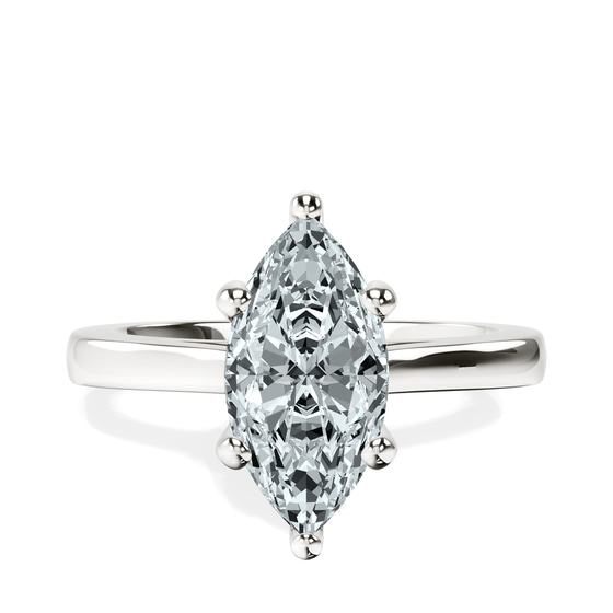 Teagan Solitaire 2mm Lab Diamond Ring front view