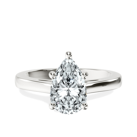 Teagan Solitaire 2mm Lab Diamond Ring front view