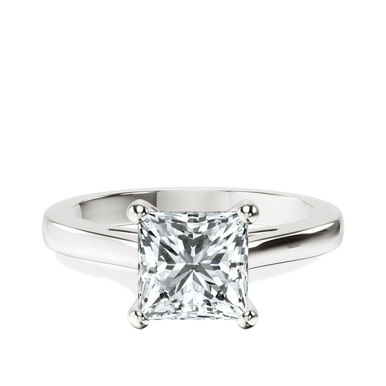 Teagan Solitaire 2mm Lab Diamond Ring front view
