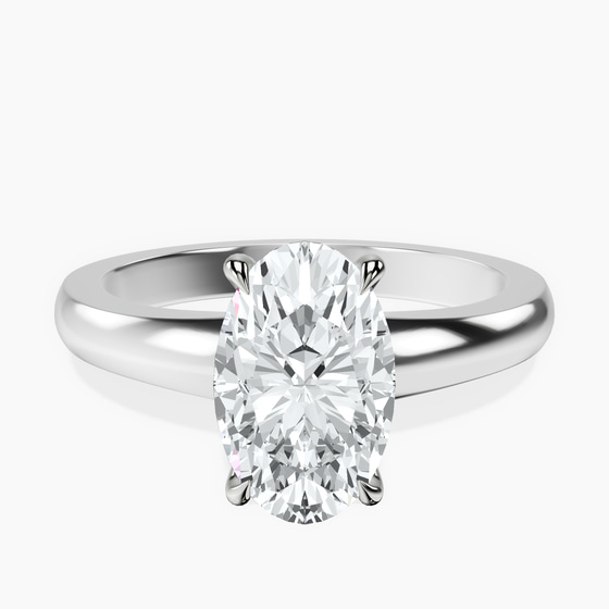 Arielle Solitaire Lab Diamond Ring front view