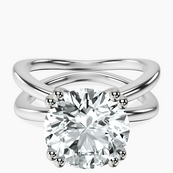 Stella Criss Cross Solitaire Lab Diamond Ring front view