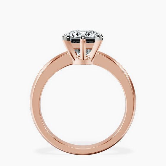 Eva Six Prong Knife Edge Lab Diamond Ring left view
