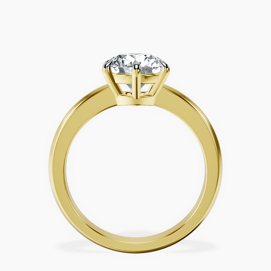 Eva Six Prong Knife Edge Lab Diamond Ring left view