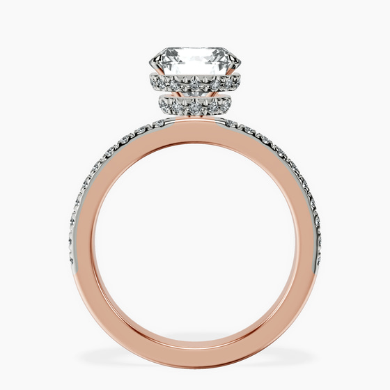 Jia Secret Double Halo Eternity Lab Diamond Ring left view