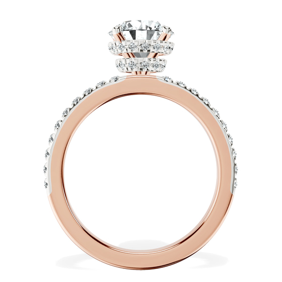 Jia Secret Double Halo Eternity Lab Diamond Ring top view