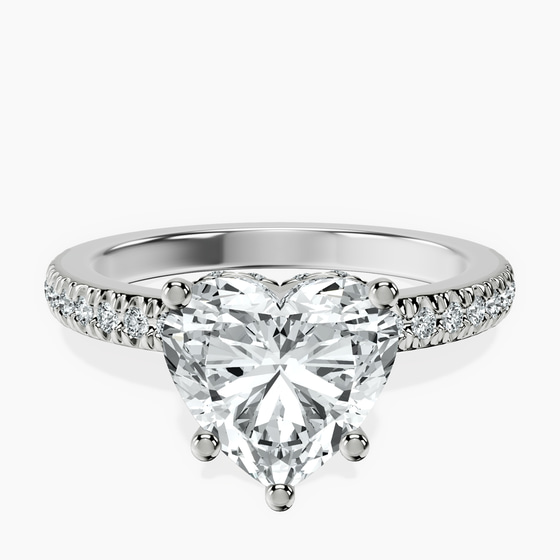 Jia Secret Double Halo Eternity Lab Diamond Ring front view