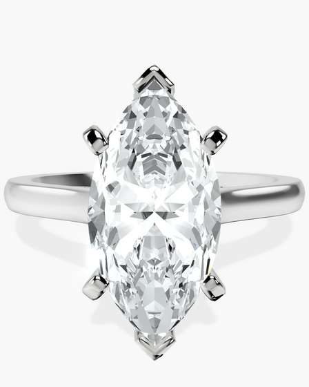Elsa Hidden Accents Solitaire Lab Diamond Ring front view