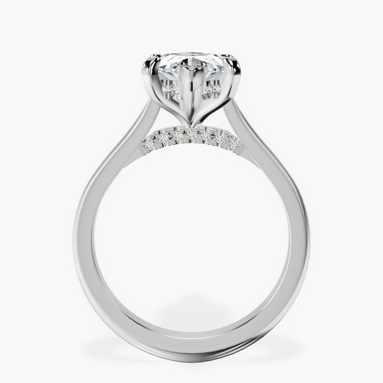 Elsa Hidden Accents Solitaire Lab Diamond Ring left view