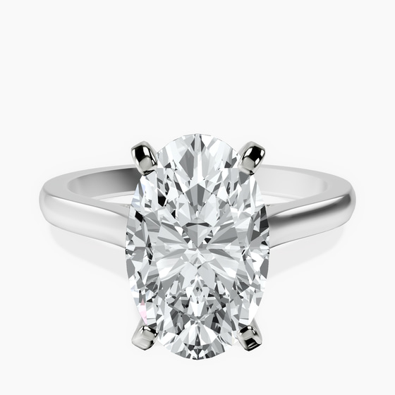 Elsa Hidden Accents Solitaire Lab Diamond Ring front view